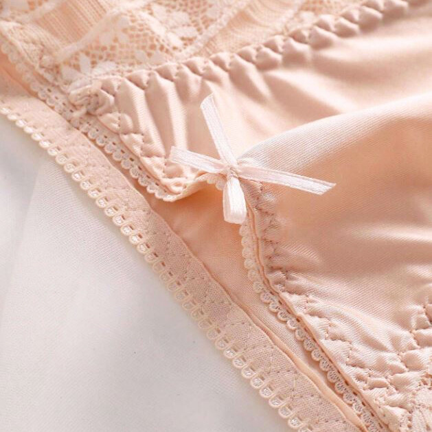 5PCS/SET Sexy Ladies Womens Silky Satin Panties Underwear Briefs Lace Lingeries