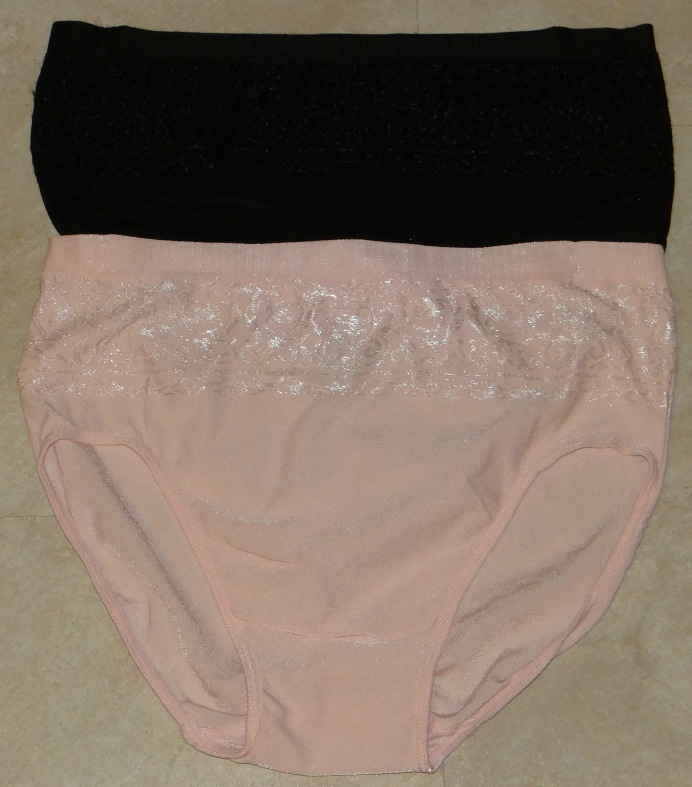 Women’s Set of 2 Jacquard Seamless Briefs: M-XL-2X-3X