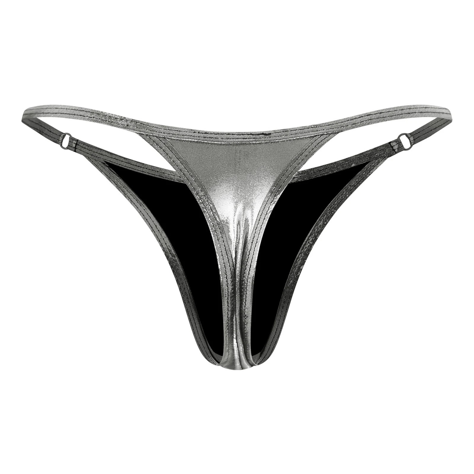 Shiny G String Thong Low Rise Metallic Look T Back Underwear Panties Women