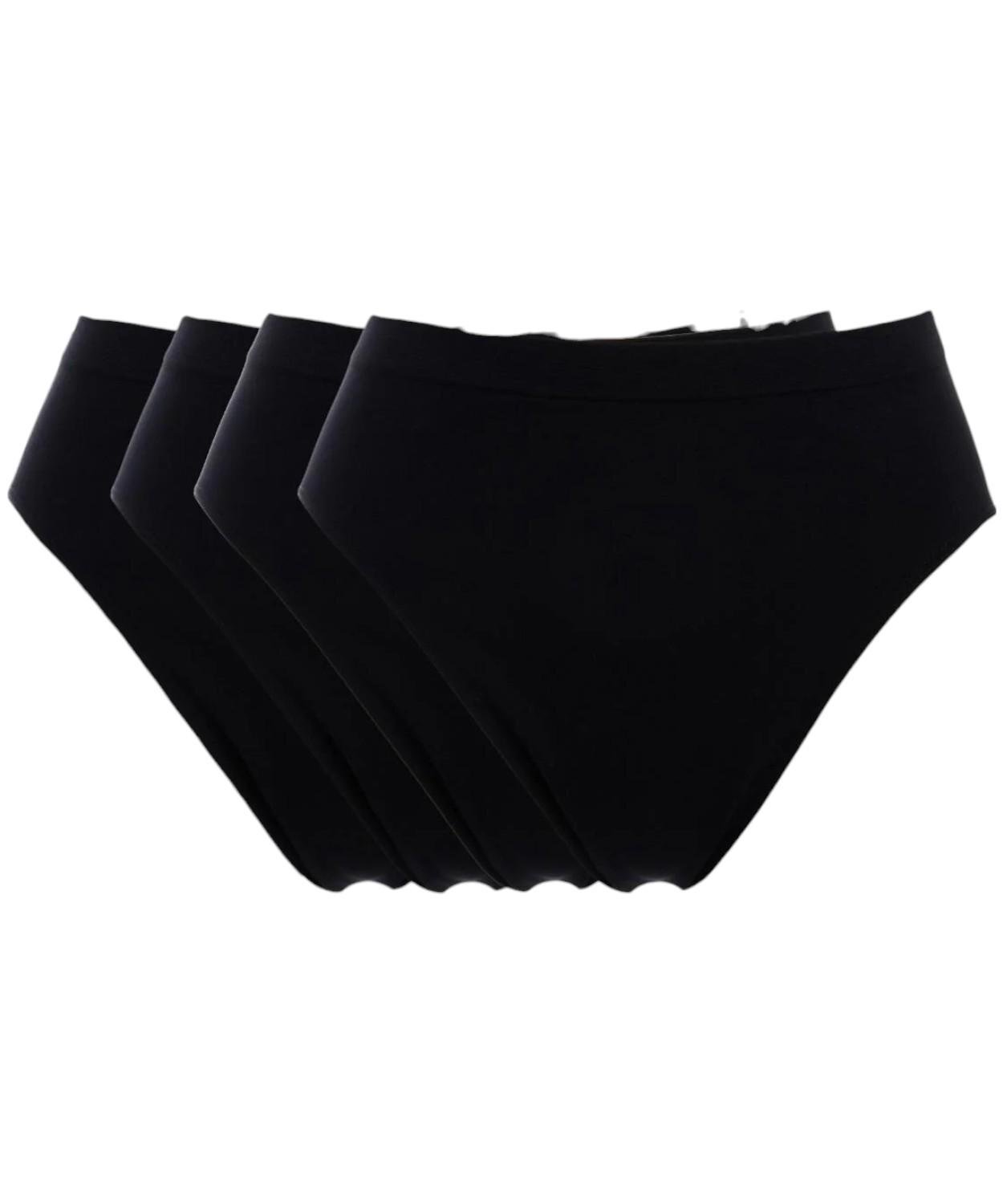 Rhonda Shear 4-pack Original Seamless Ahh Brief Black