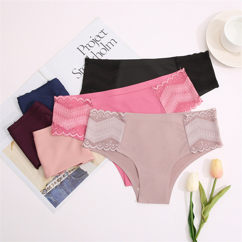6 Pack Lot Sexy Womens Panties Briefs French Lace Underwear Seamless Lingeries