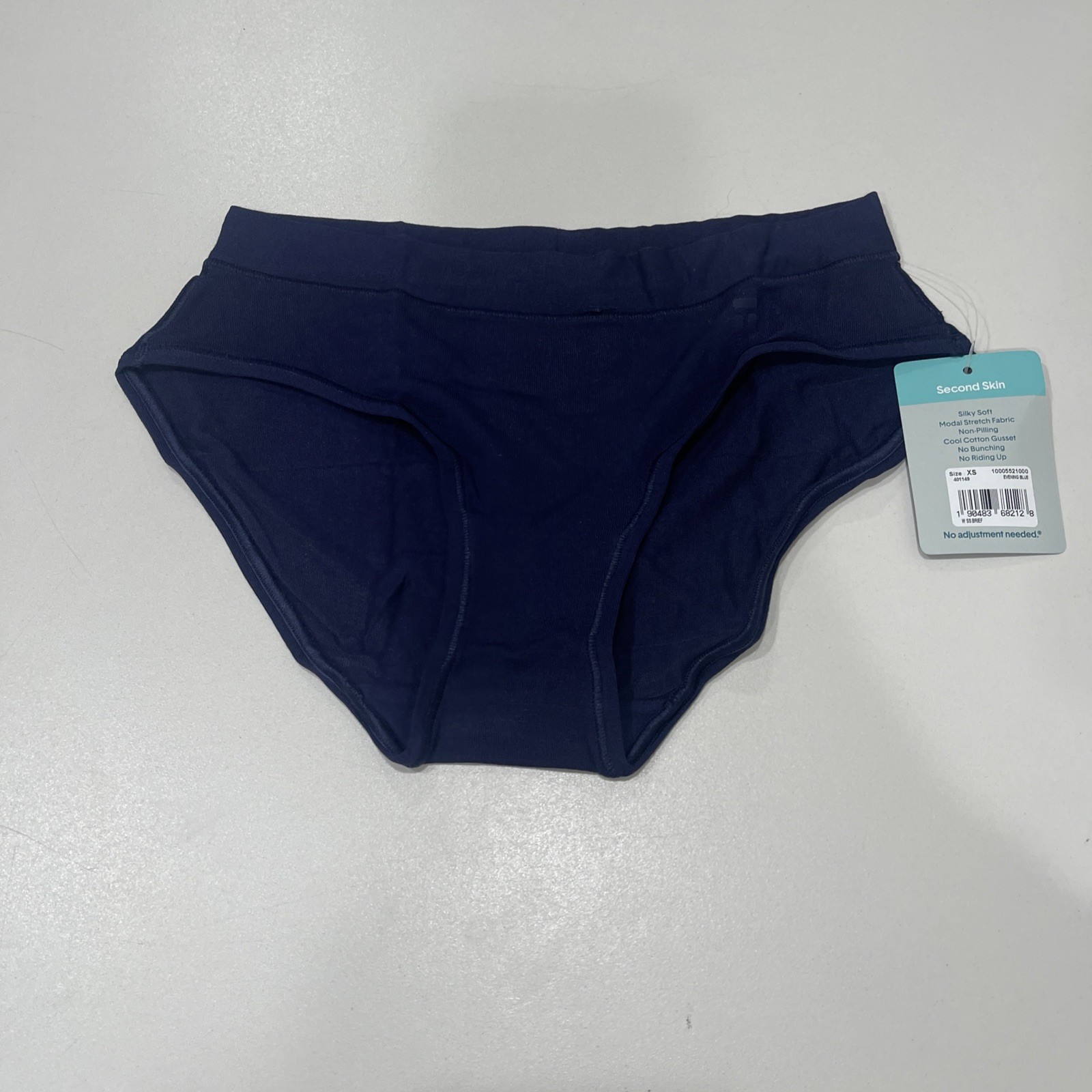 Tommy John Women’s Second Skin Brief Size XS Color Evening Blue