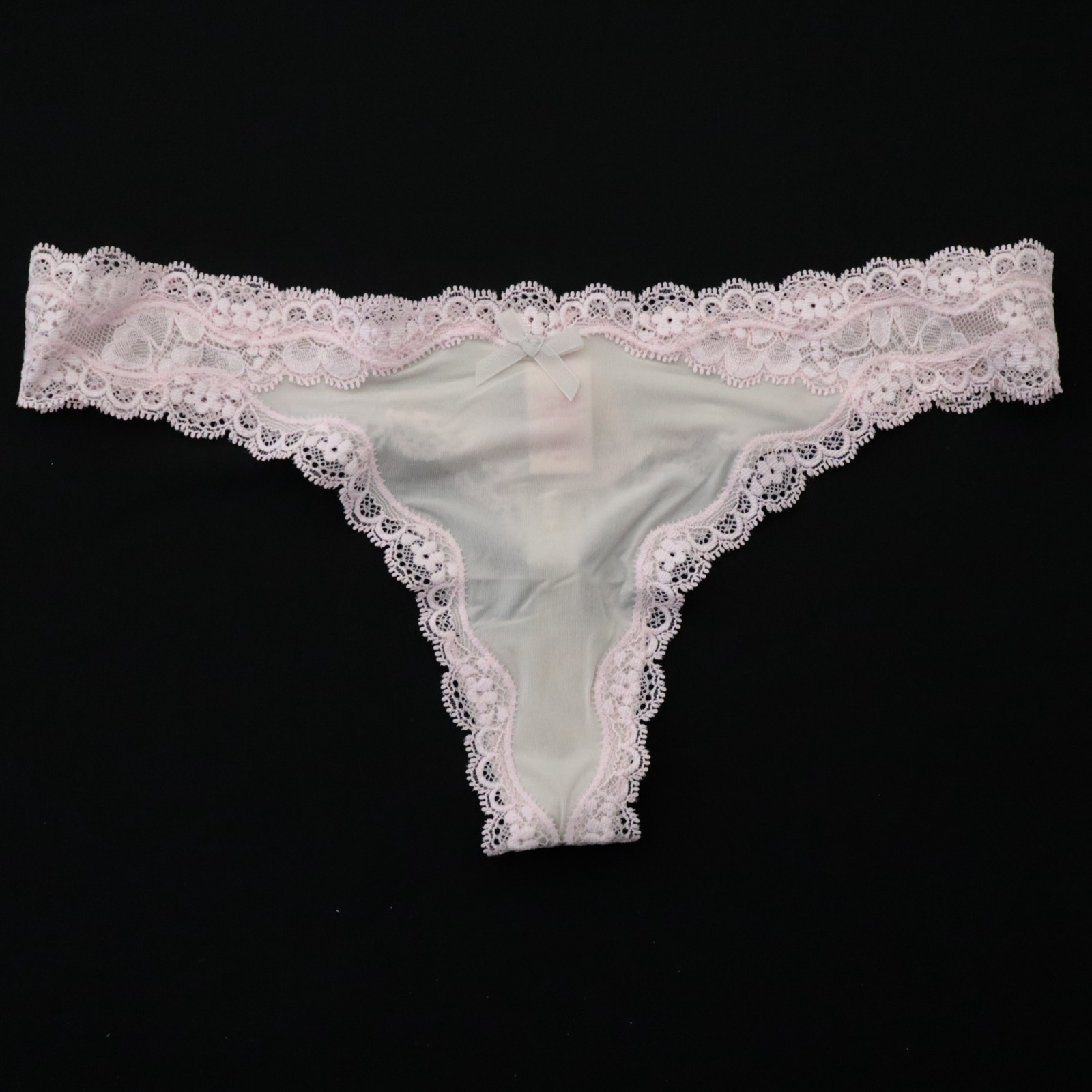 NEW Victoria’s Secret VTG Silky Sheer Satin Dream Angels Thong Panties SMALL