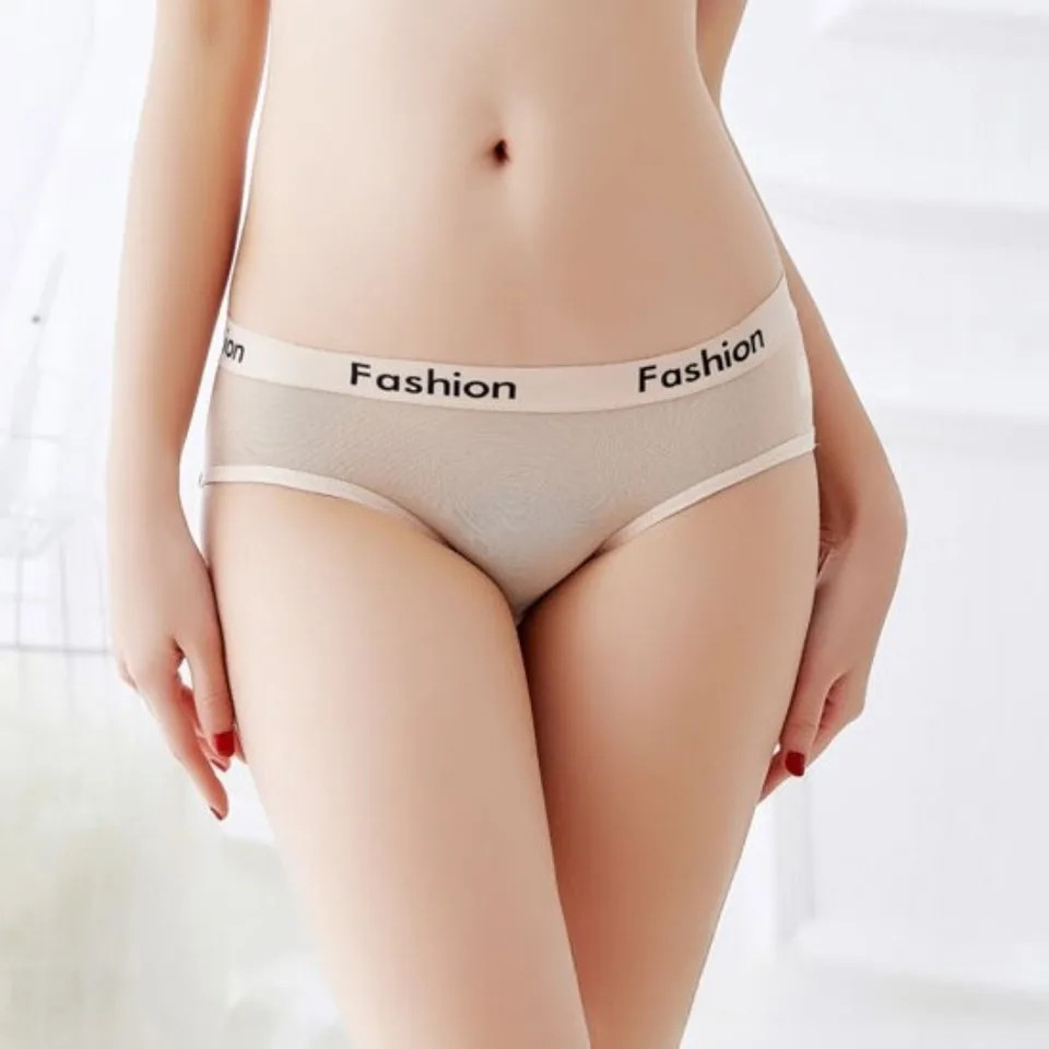 Mid Rise Mesh Panties Women’s Transparent Seamless Soft Stretch Comfort Briefs