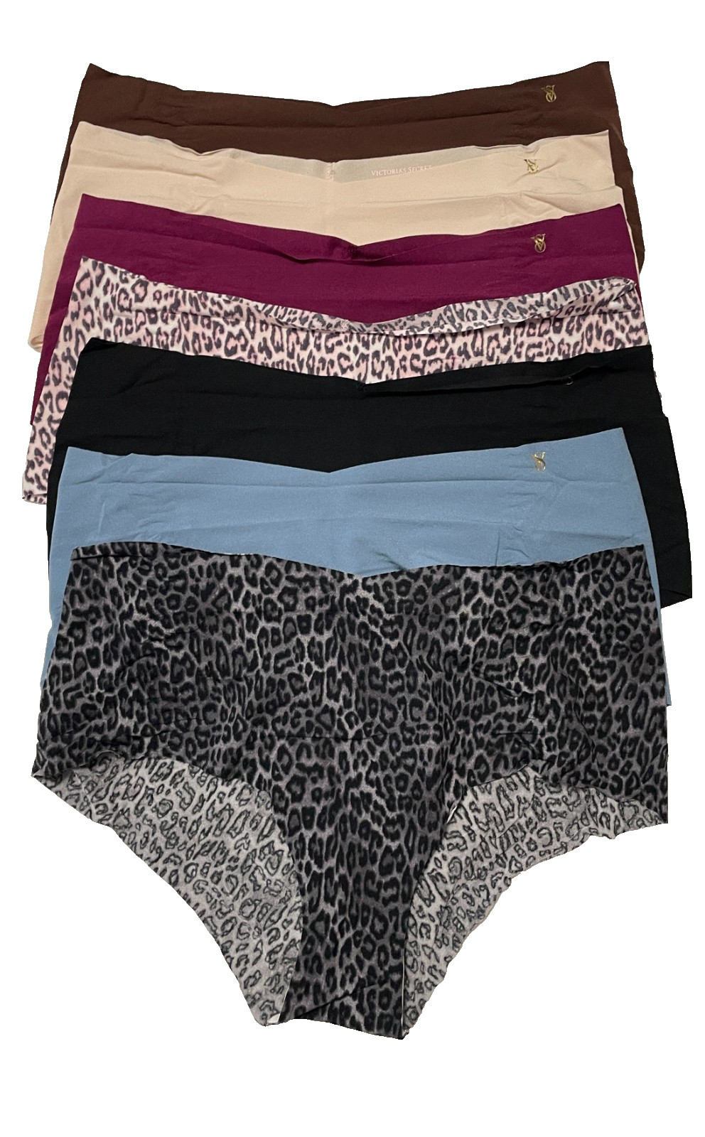 Victoria Secret PINK Cheekster Panties Womens 2XL No Show 7 Pairs Animal Prints