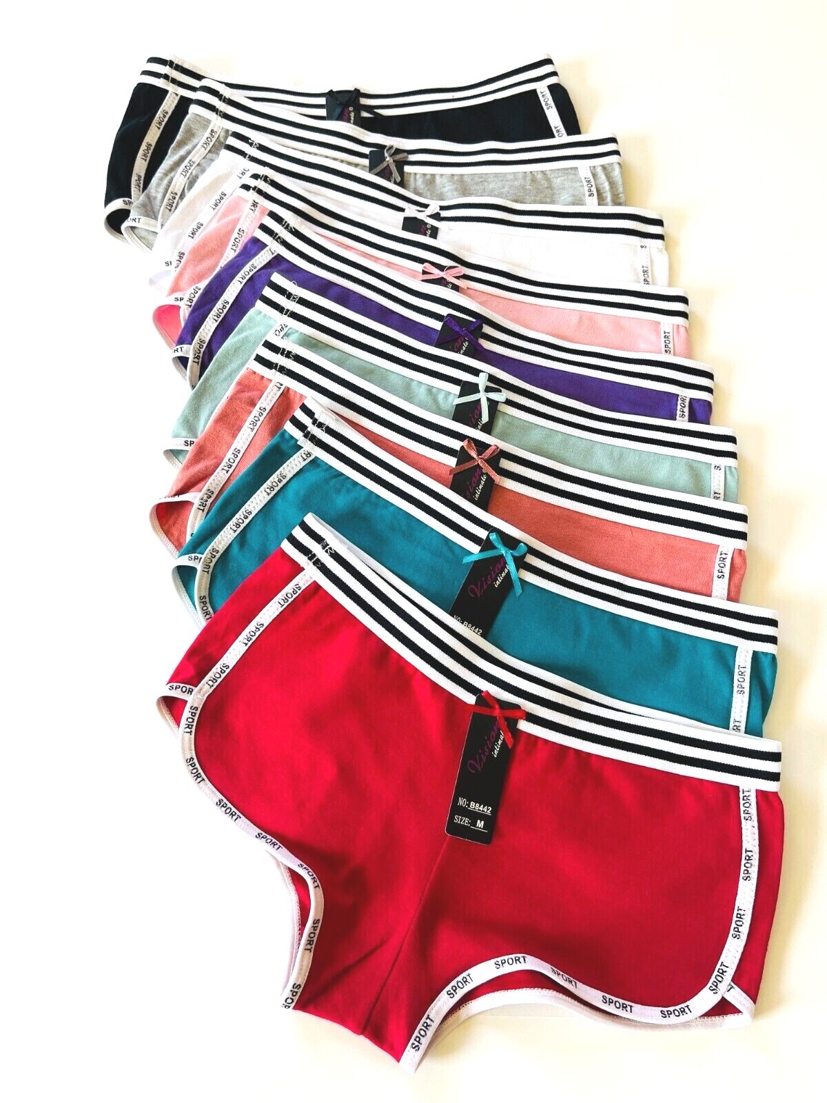 Boyshort Sports Short Panties 3/6/ 12 Undies 95% Cotton Sexy underwear 8514 S-XL