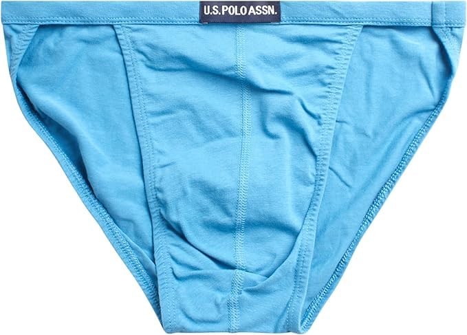 U.S. Polo Assn. Mens Bikini Small, Red/Blue/Heather Grey/Magenta- String