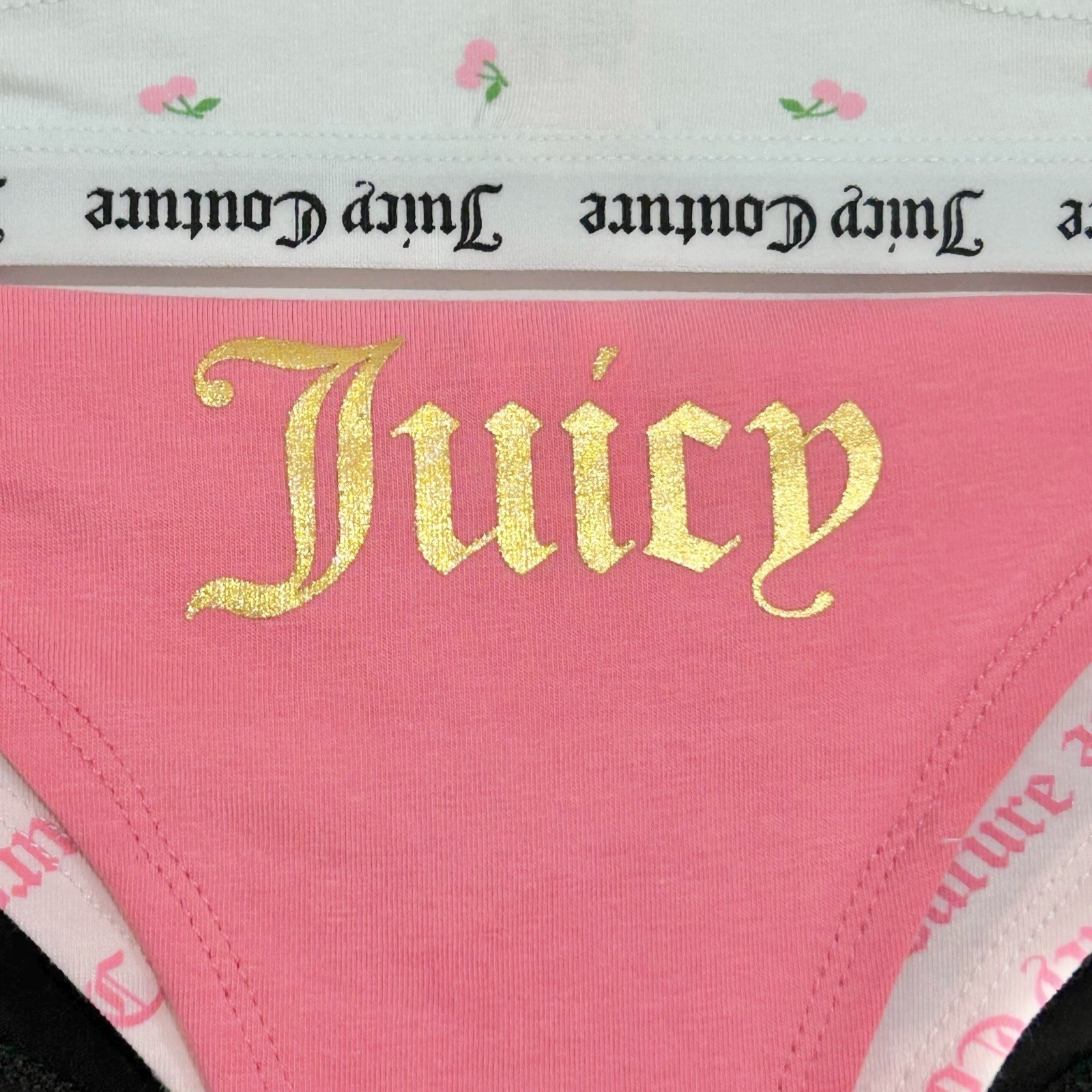 NWT Juicy Couture 7-Pack Thong Panties MED Watermelon Cherries Cotton Spandex