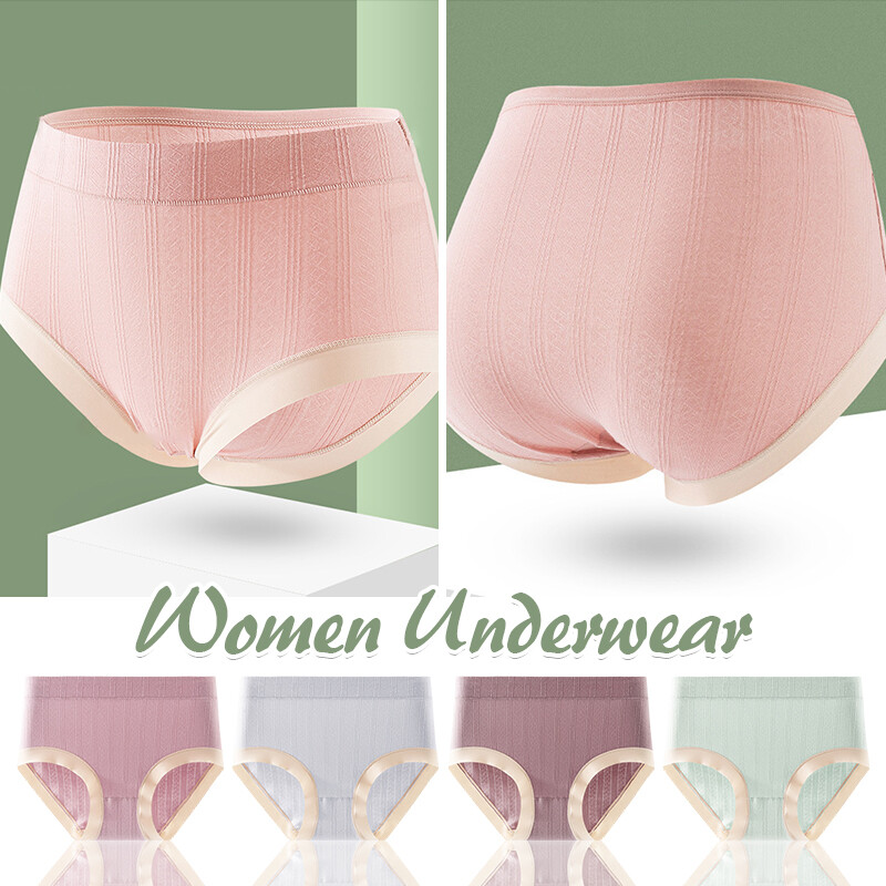 Women Underwear High Waist Seamless Cotton 40-115KG Plus Size Intimates Briefs