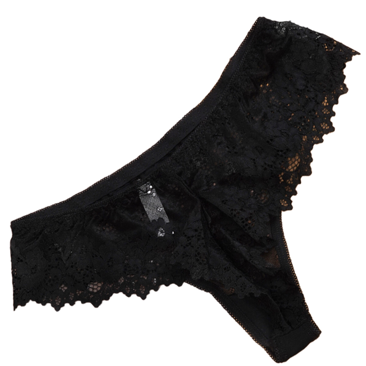 Women High Rise Silky Lace Sexy Floral Panties Thongs Knickers Underwear 3 Pack