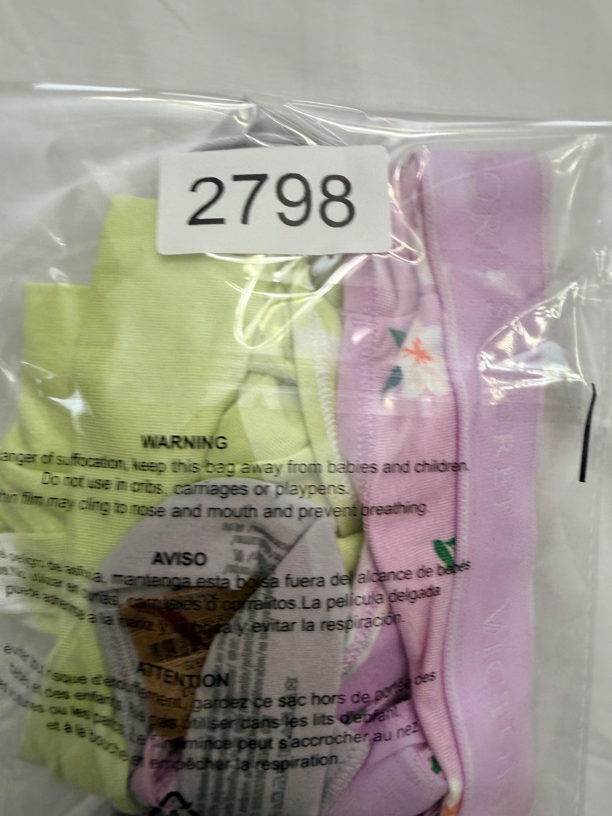 Victoria’s Secret PINK Thong Panties Womens XL Gingerbread Floral 3 Pack