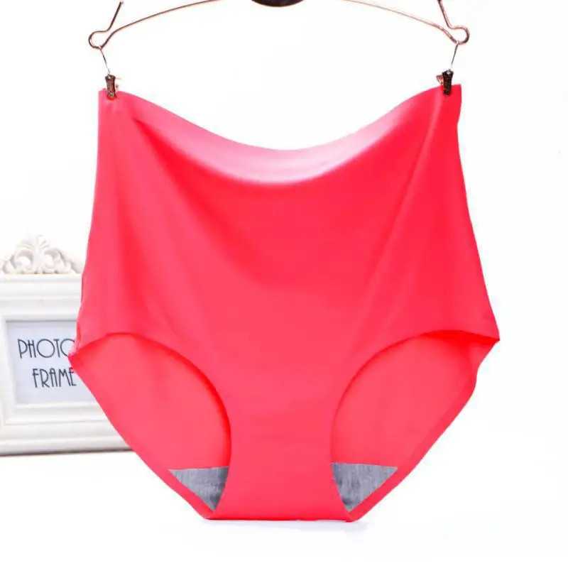 Seamless Panties Plus Size High Waist Soft Stretch Breathable Underwear Fit