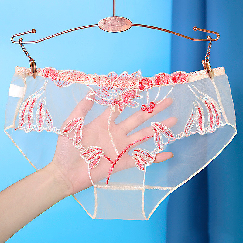 7 Pack Lot Sexy Womens See Through Sheer Pantis Briefs Lace Lingeries Underwear