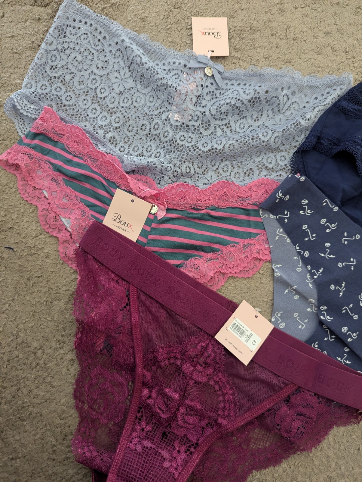 5 X BOUX AVENUE ASSORTED BRIEFS SHORTS SIZE UK 10 NEW RRP £44 BARGAIN
