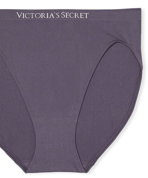 S Grey SEAMLESS NO SHOW FULL COVER Victorias Secret High Leg Waist Brief Pantie