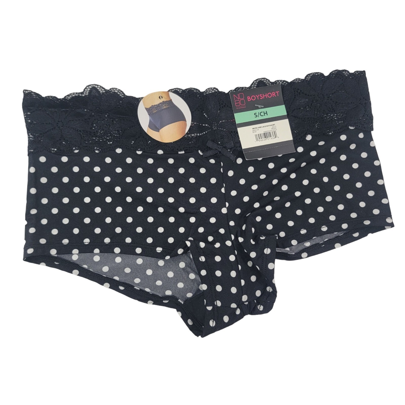No Boundaries Cotton & Lace Boyshorts 3 Pack NOBO Panties Size Small – NWT