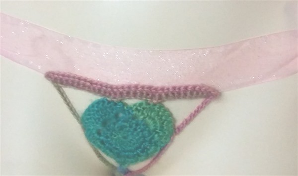 New Rainbow Mermaid Ruffle Pink Blue & Green Glistening Ribbon Tie Panties M