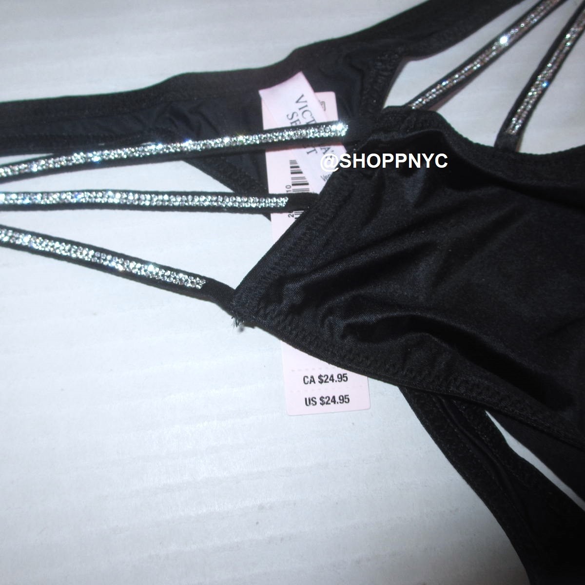 Victoria Secret Very Sexy Starstruck Shine Thong Panty Rhinestone Bling S M L