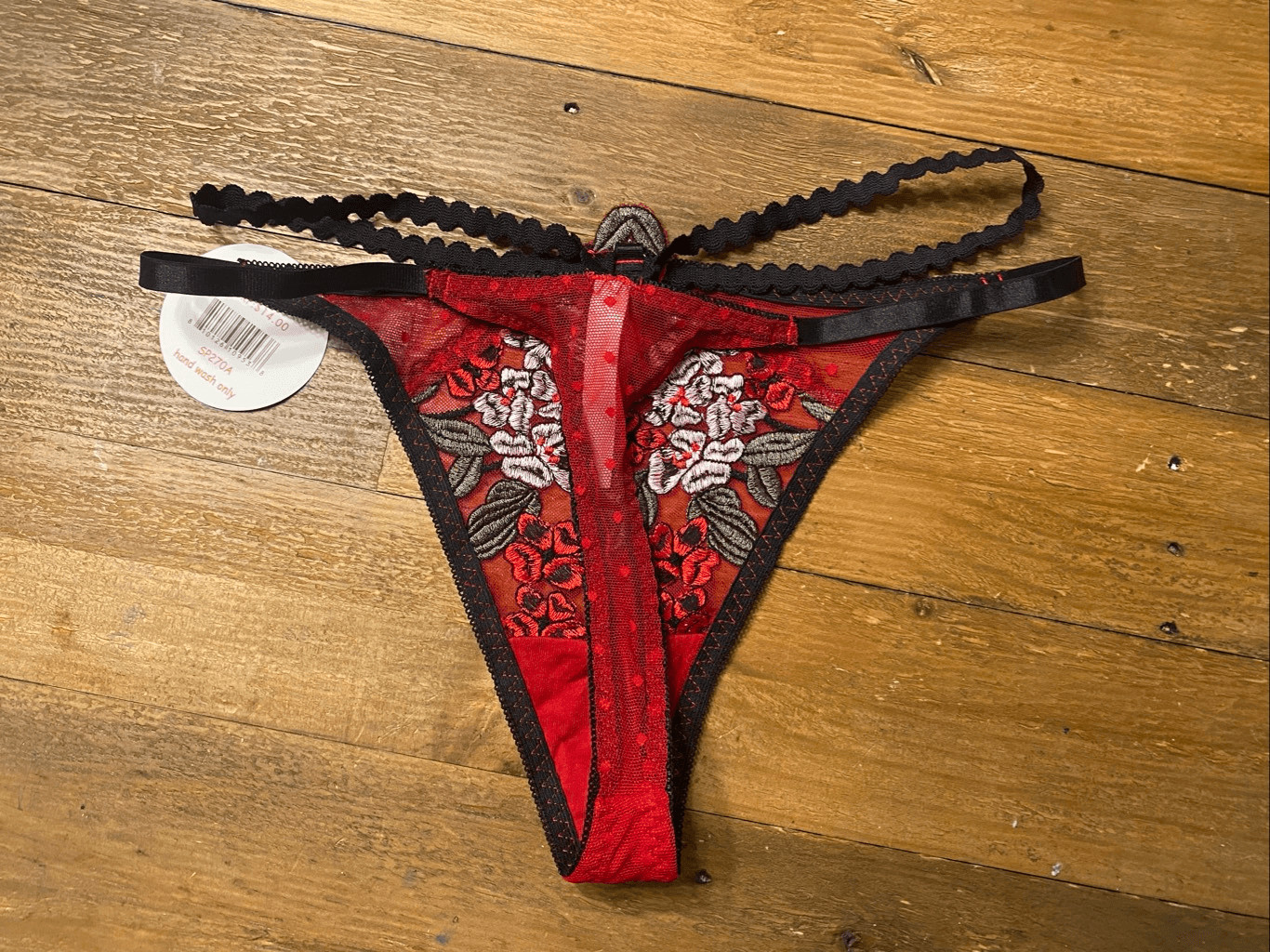 Splendies Small NWT red black lingerie bottoms