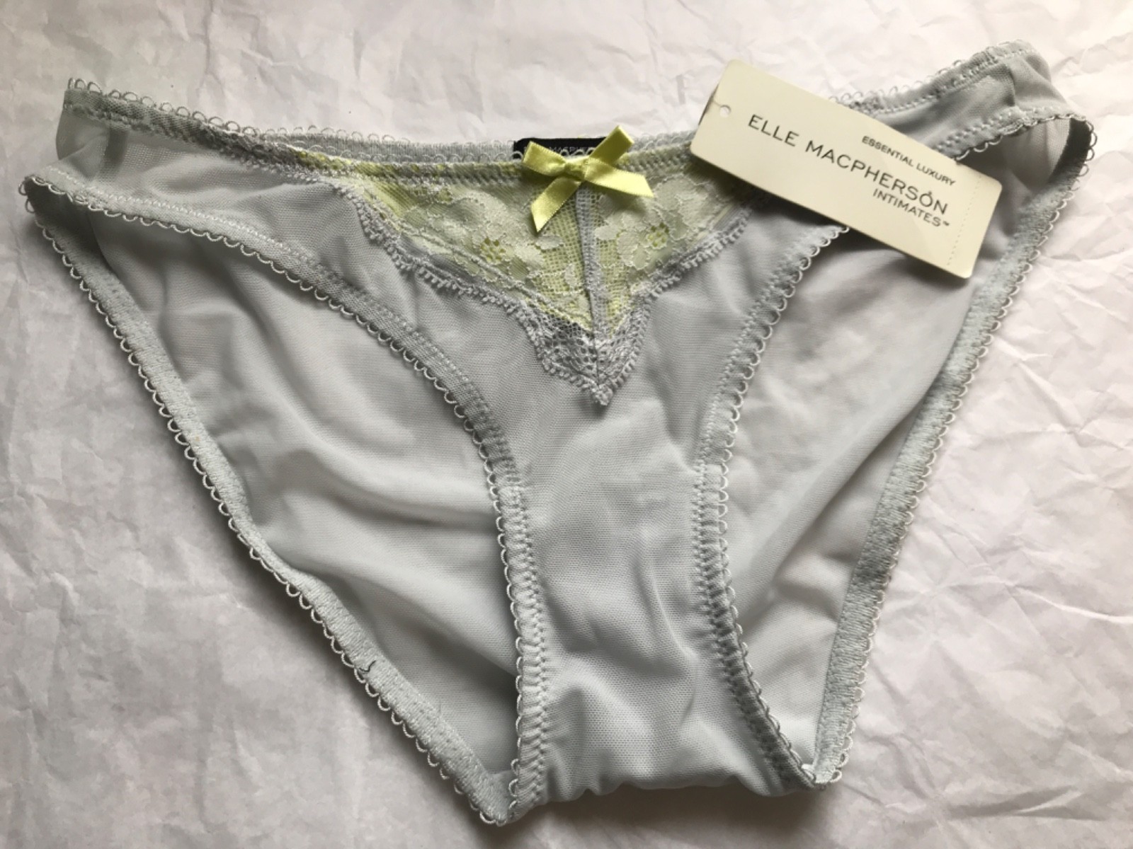 Elle Macpherson briefs semi sheer lace uk SMALL NEW
