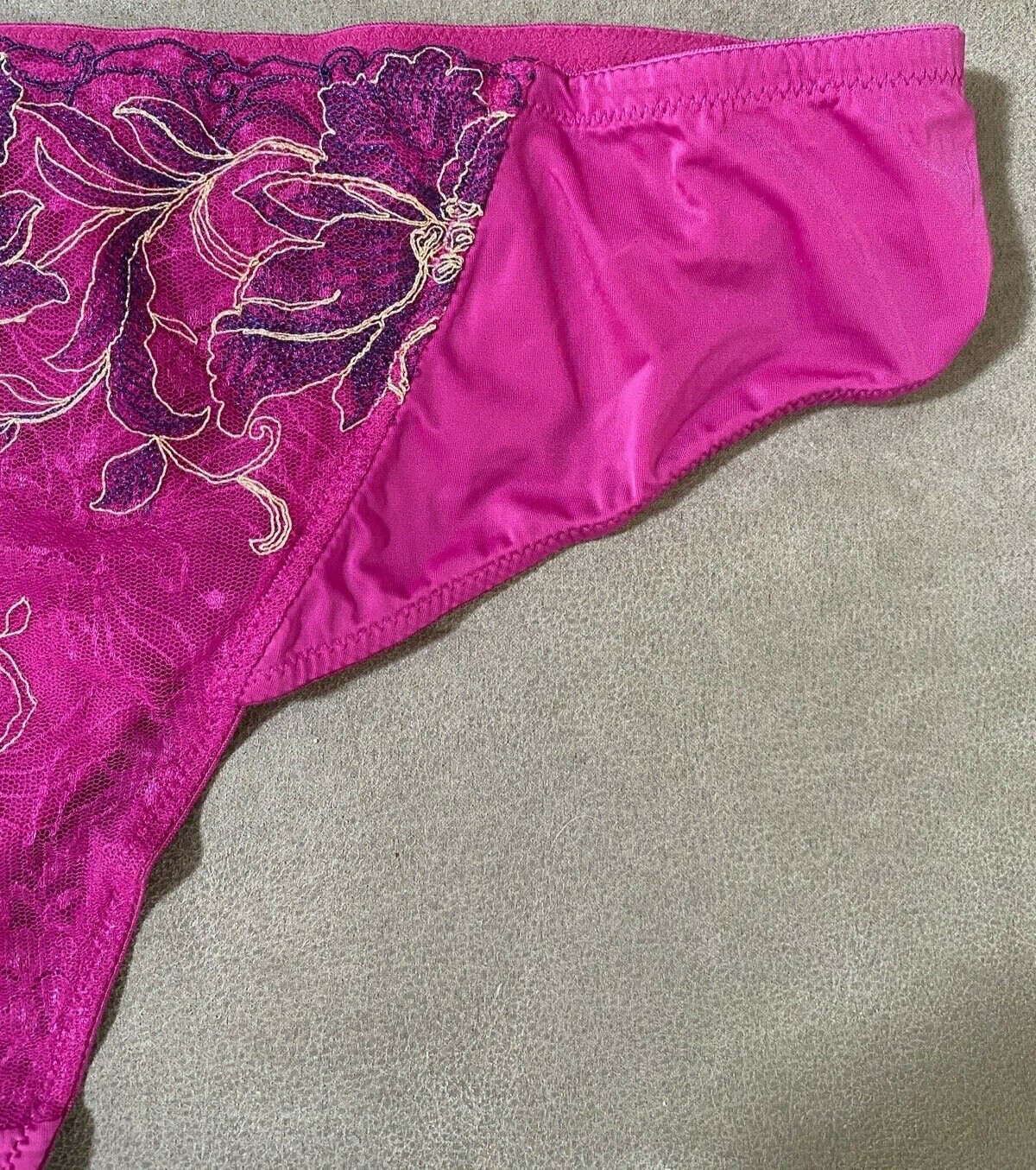 New Curvy Couture Exotic Floral Embroidery Tanga 1111 Size 22/24