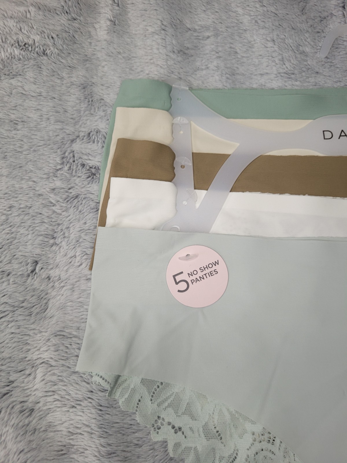 Danskin Intimates Womens Size Small 5-Pack No Show Soft Lace Panties Underwear