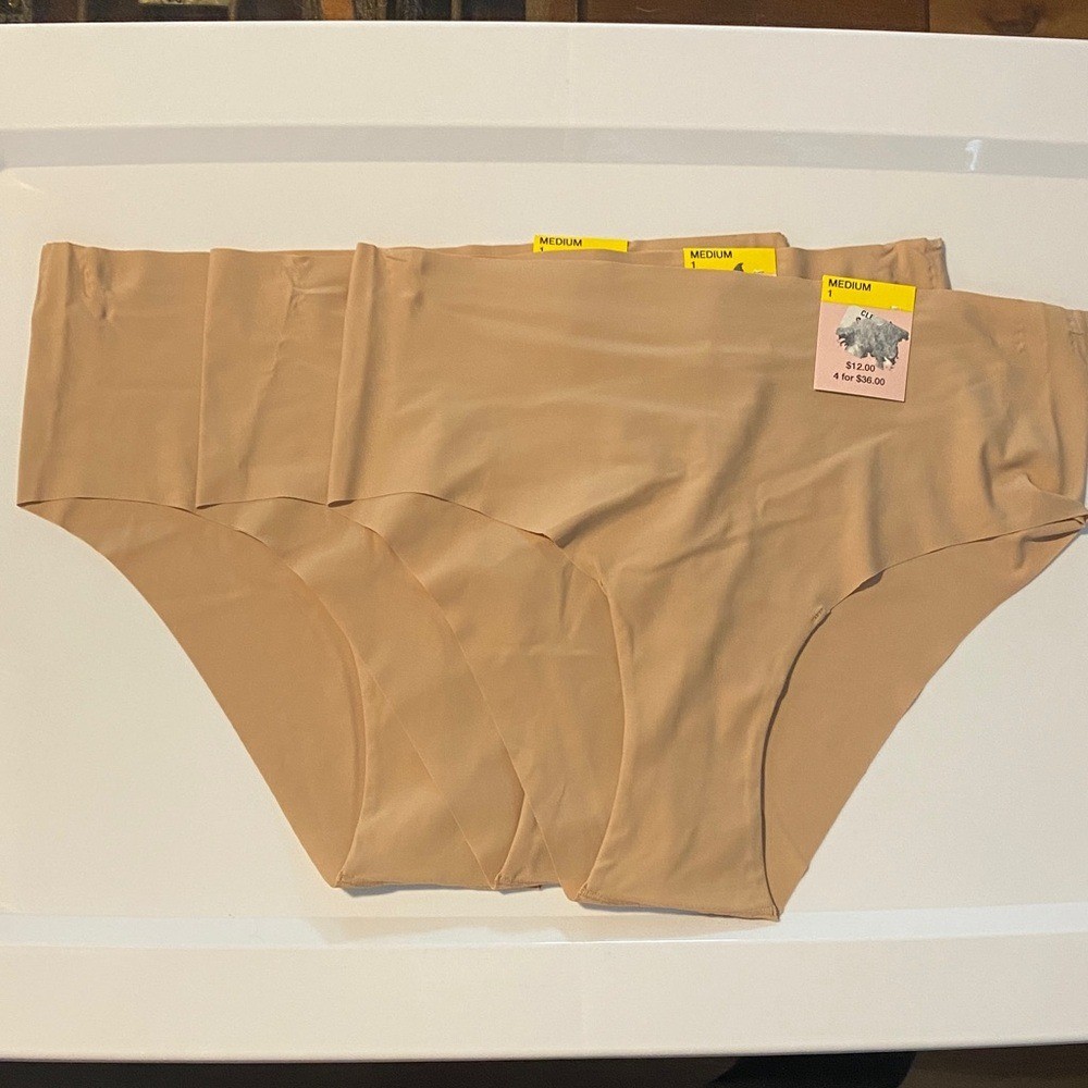 Lot of 3 Aqua Stretch Hipster Underwear Latte Cafe MEDIUM