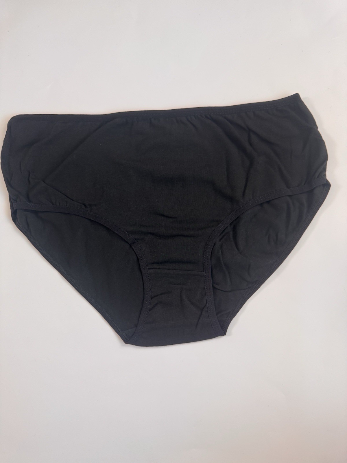 6 – Pack Cotton Brief Panties Women’s High Rise Solid Opaque Gray & Black 5XL