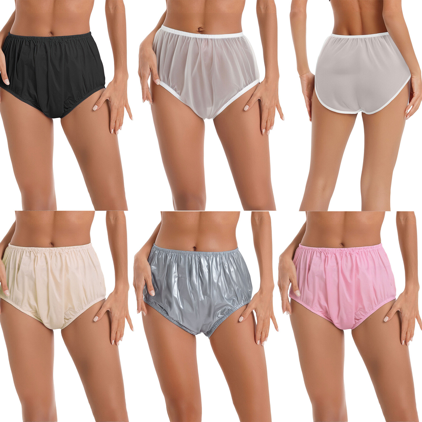 Adult Briefs Diaper Cover Underwear Men/Women Panties Elastic Band Waterproof