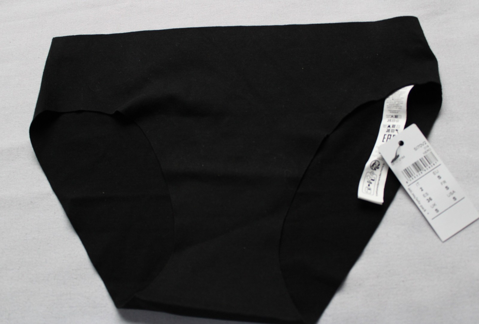 Intimissimi Women’s Seamless Supima Cotton Bikini Brief Panties LB3 Black Small