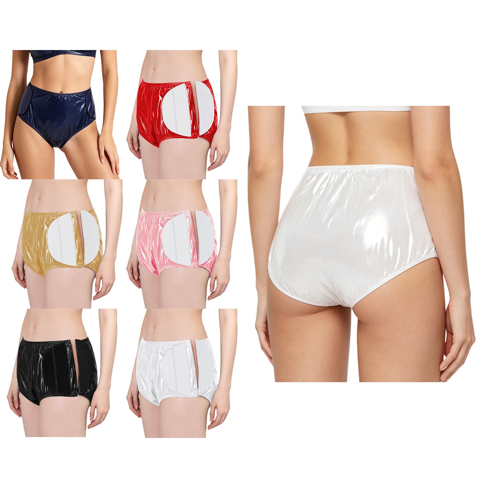 Women Diaper Cover Elastic Band Special Needs Easy To Clean Incontinence Briefs