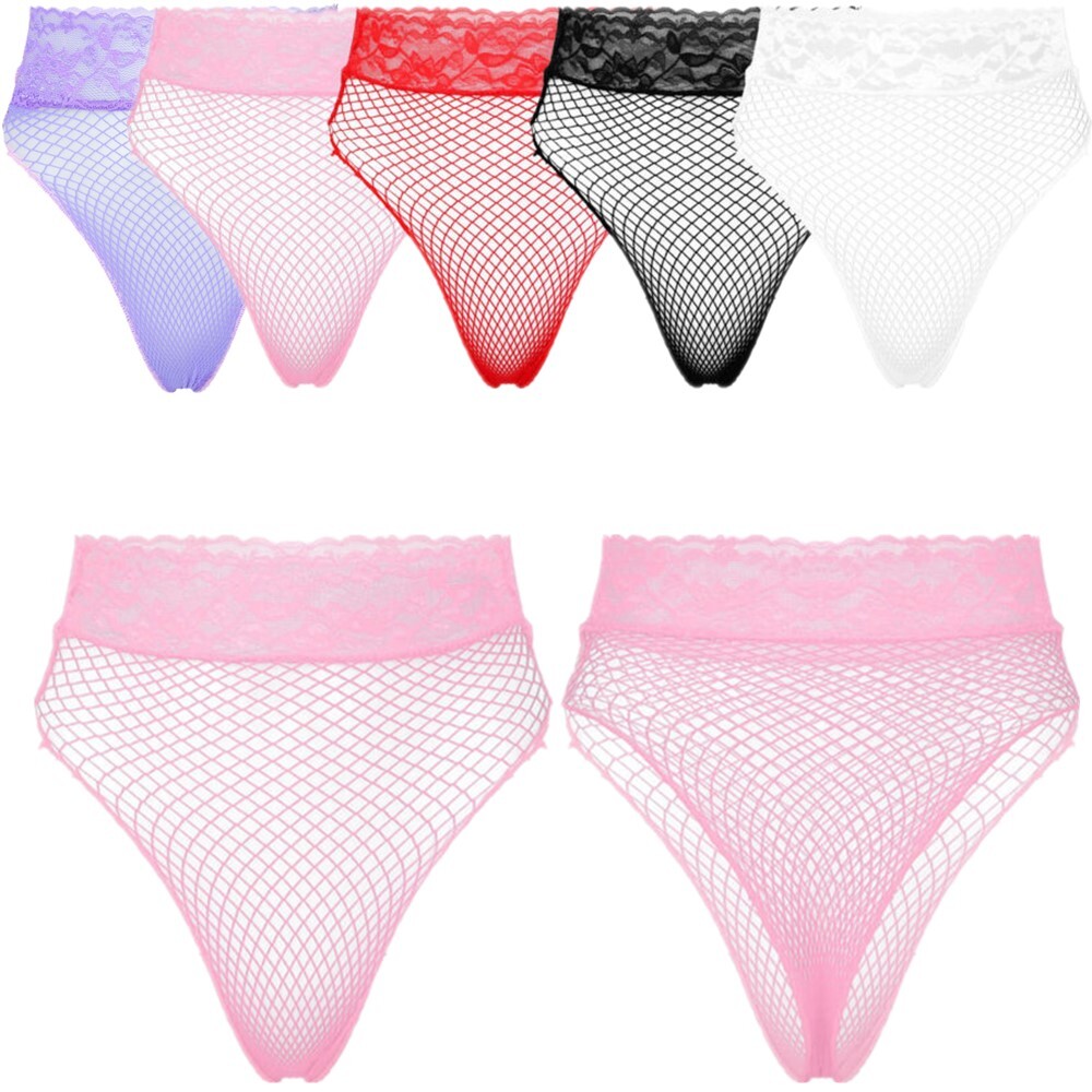 Women’s Fishnet Lace G-string Briefs Panties Thongs Lingerie Underwear Knickers