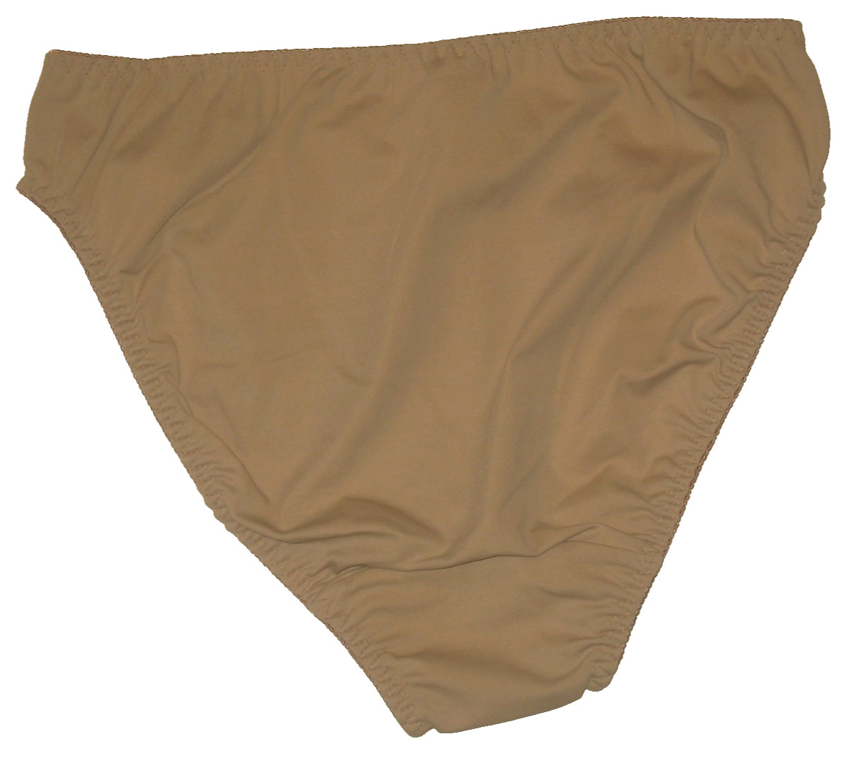 VtG PARISA Brown Silky High-Cut Panties Cocoa Lace Embroidery Sheer Panel L
