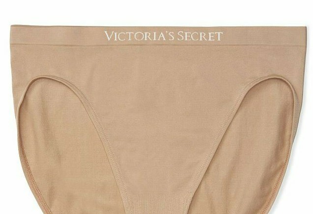 M Beige SEAMLESS NO SHOW FULL COVER Victorias Secret High-Leg Waist Brief Panty