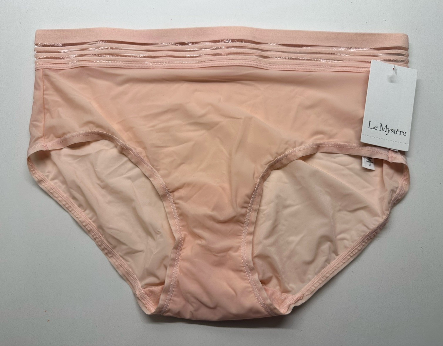 NEW Le Mystere Womens Second Skin Brief Pale Peach Size Medium M NWT