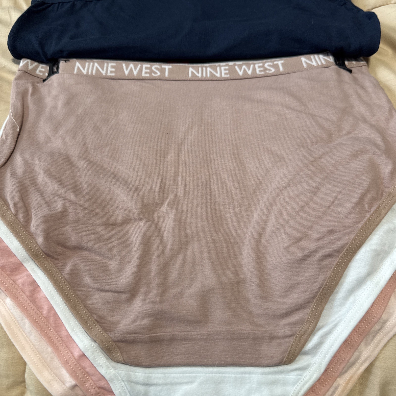 NINE WEST INTIMATES 5 PAIR SUPER SOFT BRIEF PANTIES UNDERWEAR MEDIUM COTTON