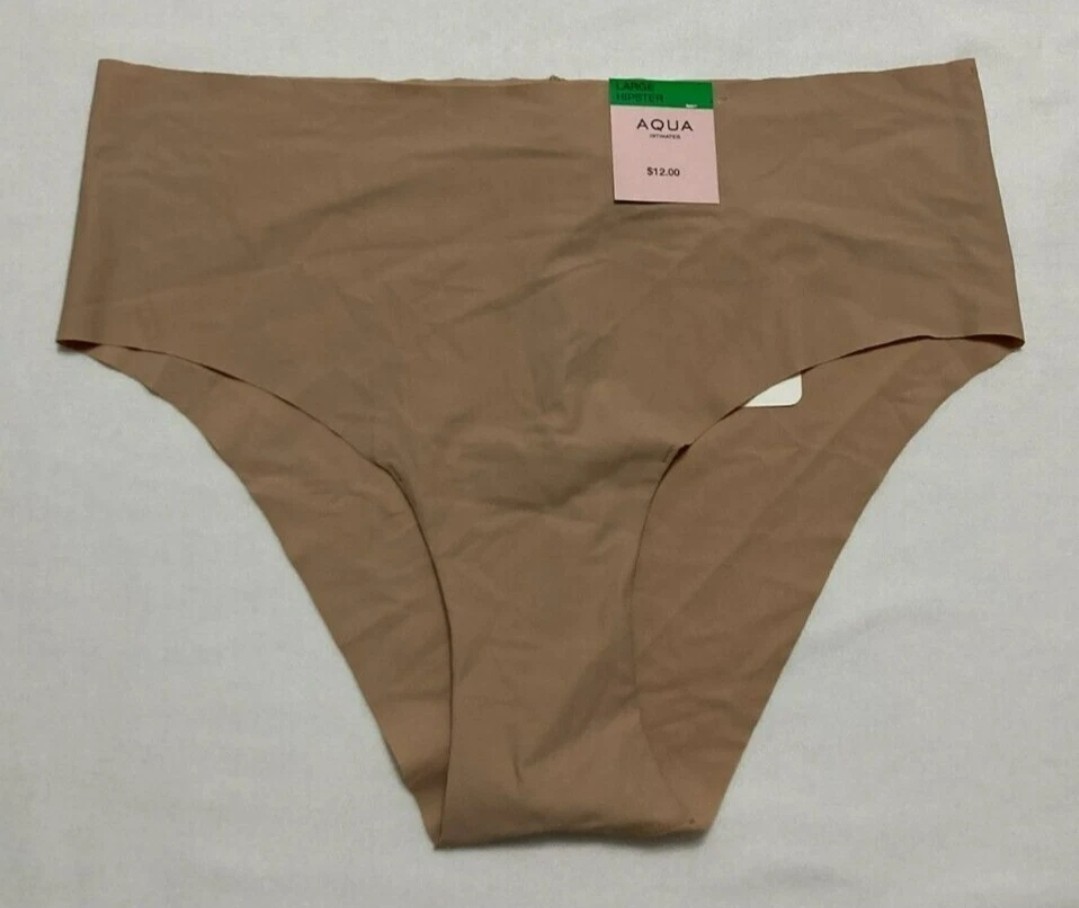 AQUA Stretch Hipster Underwear Women’s Large Latte Cafe