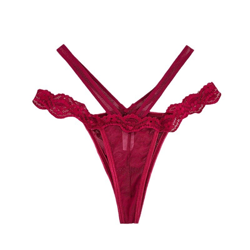 3 Pack Lot Sexy Womens Lace See Through Panties Underwear Thongs Brief Lingeries