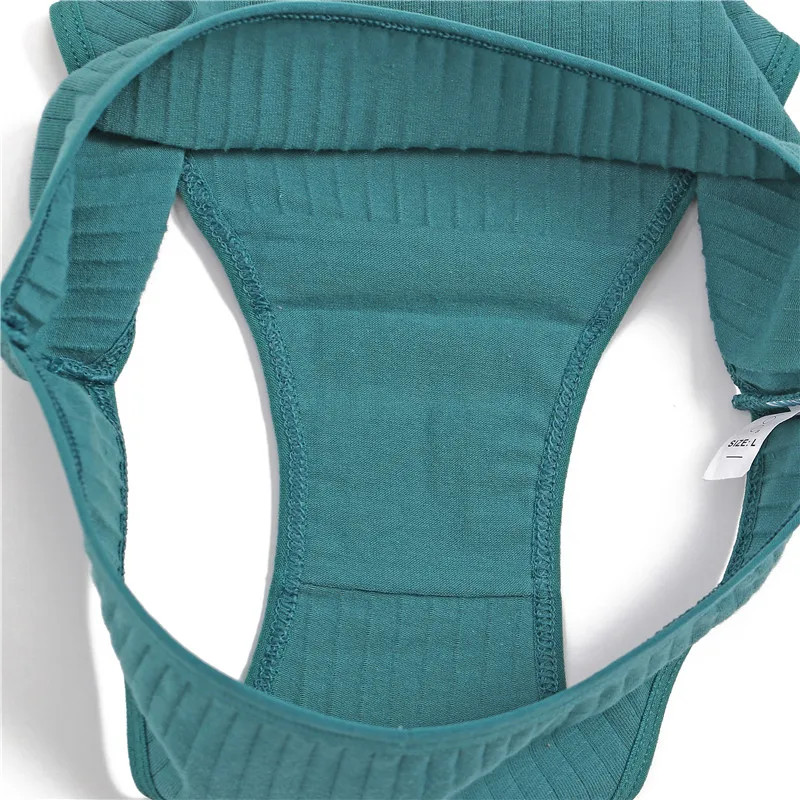 6PCS/SET Women’s Cotton Panties Sexy Soft Striped Underpants Solid Color