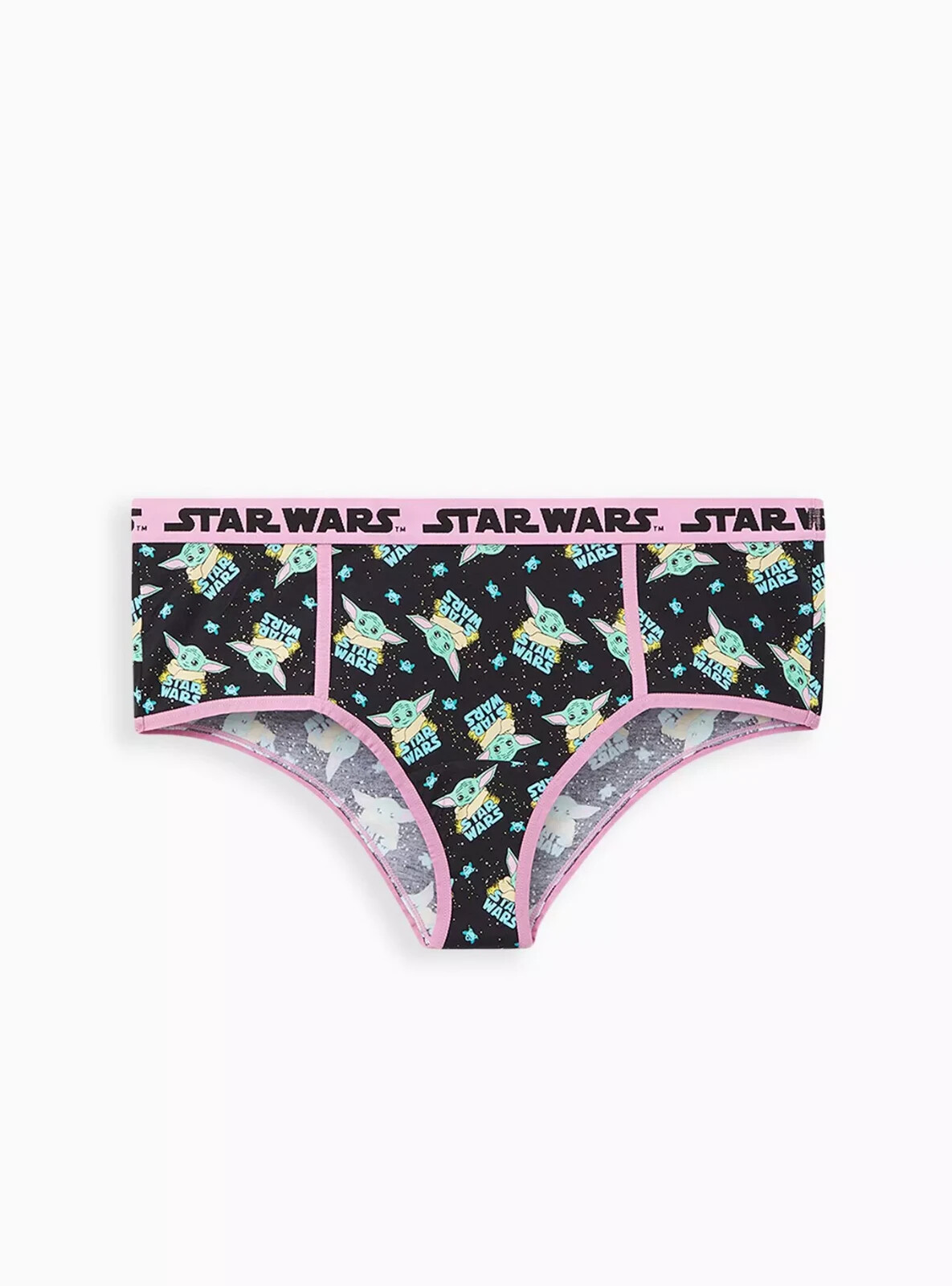 Torrid Star Wars Cheeky Cotton Panty Baby Yoda Black 2 2X 18 20 #B91968