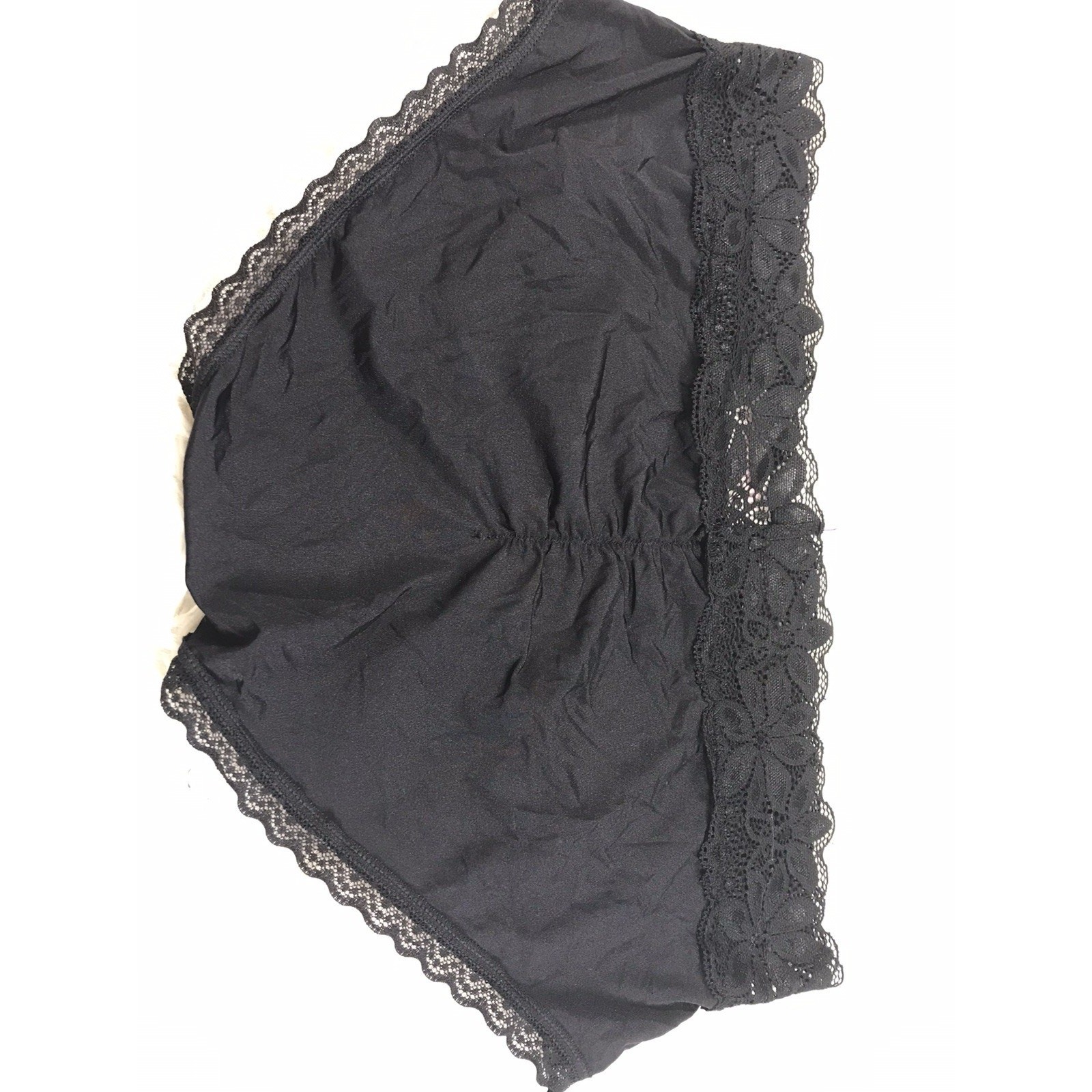No Boundaries Women’s Body Base Hipster W Lace Panties Size LARGE Solid Black