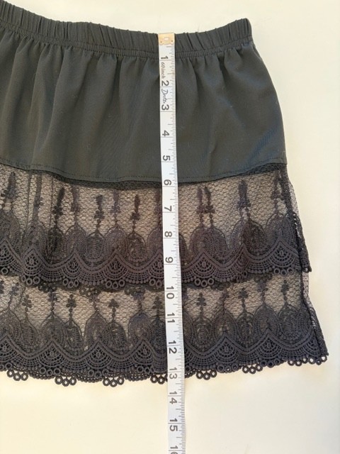 Vanrose Jan Womens Lace Shirt Extender See Through Lace Underskirt Layering Slip