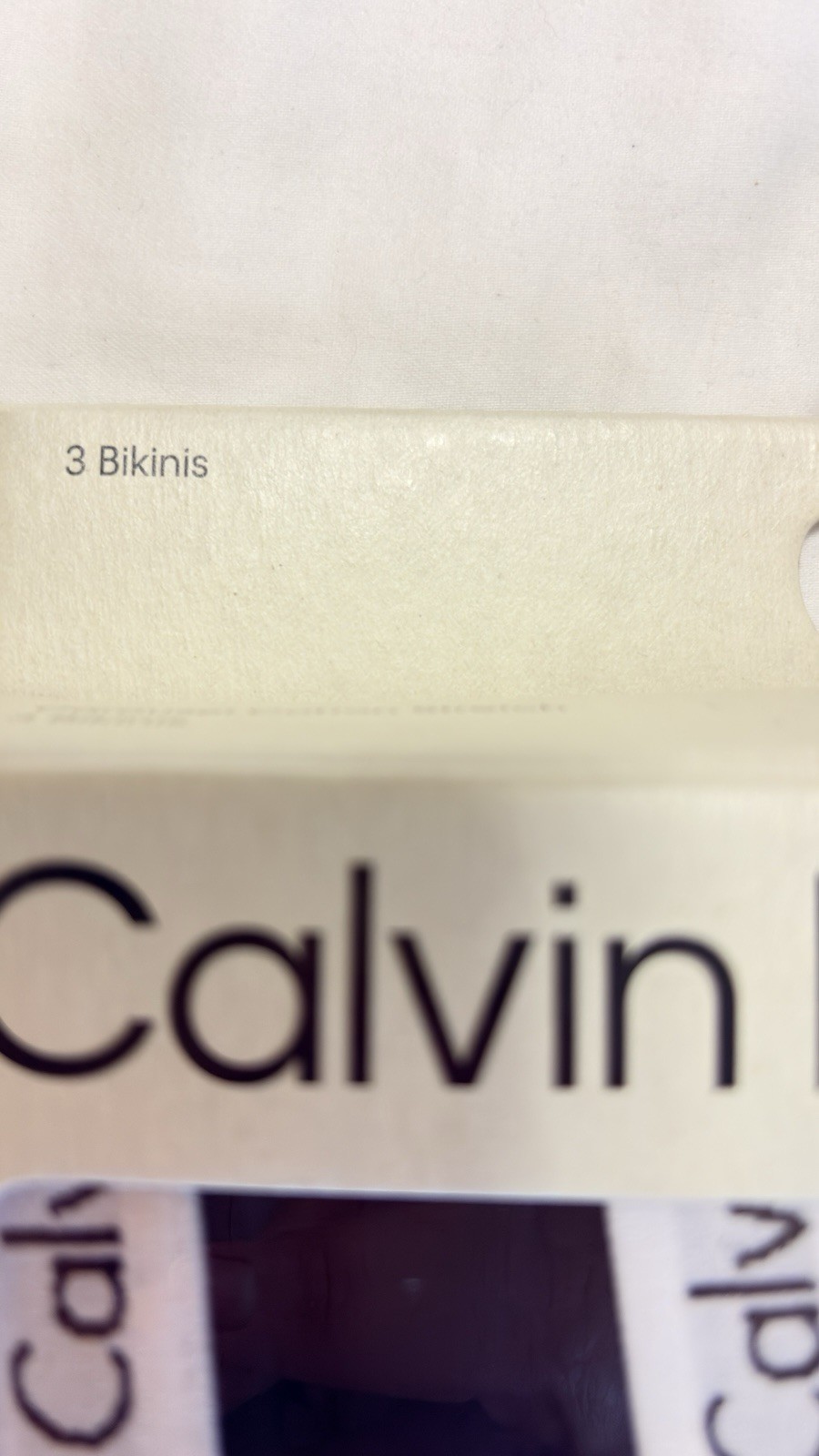 Calvin Klein Carousel Cotton Stretch Bikinis 3-Pack Size L Black White Gray NWT