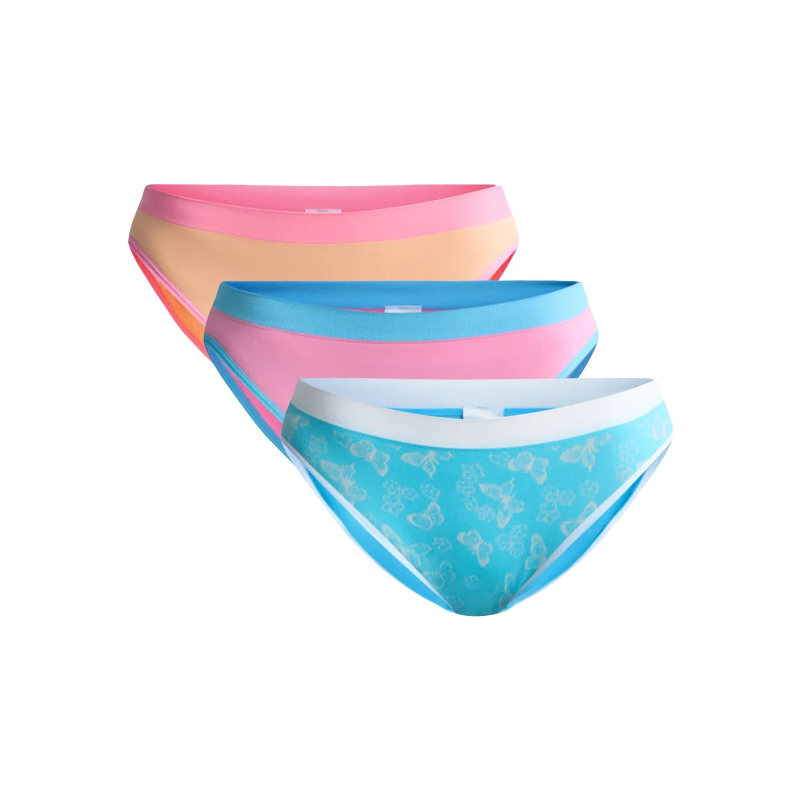 Celebrate! Women’s Seamless Bikini Panties LARGE (12-14) Butterfly Stencil 3 Pk