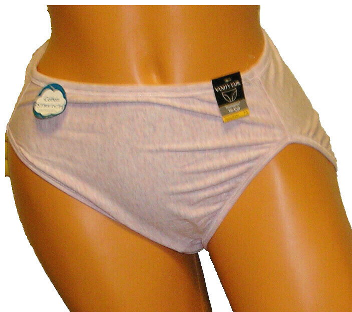 Panties Lingerie Vanity Fair Cotton Stretch iLLumination Hi Cut Sz 7 Large