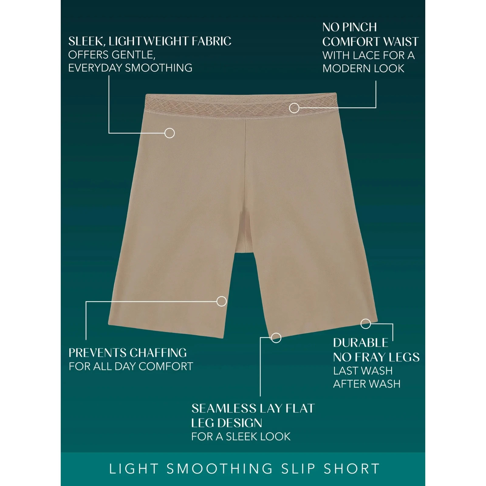 NEW Joyspun Womens Seamless Bike Shorts XL 6 Inch Adobe Tan