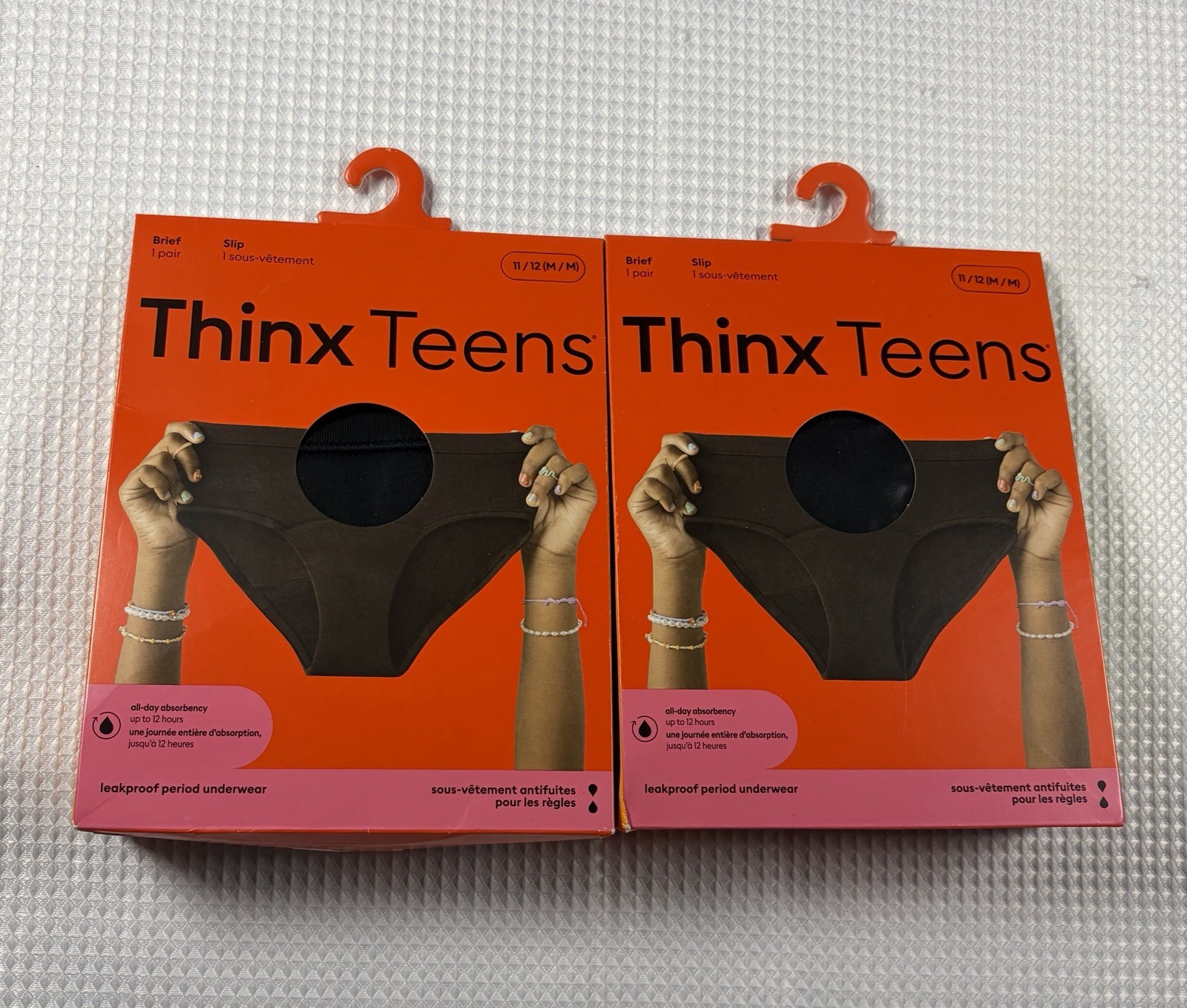 Thinx Teens Black Bikini Leakproof Period Underwear Size M 11/12 NEW