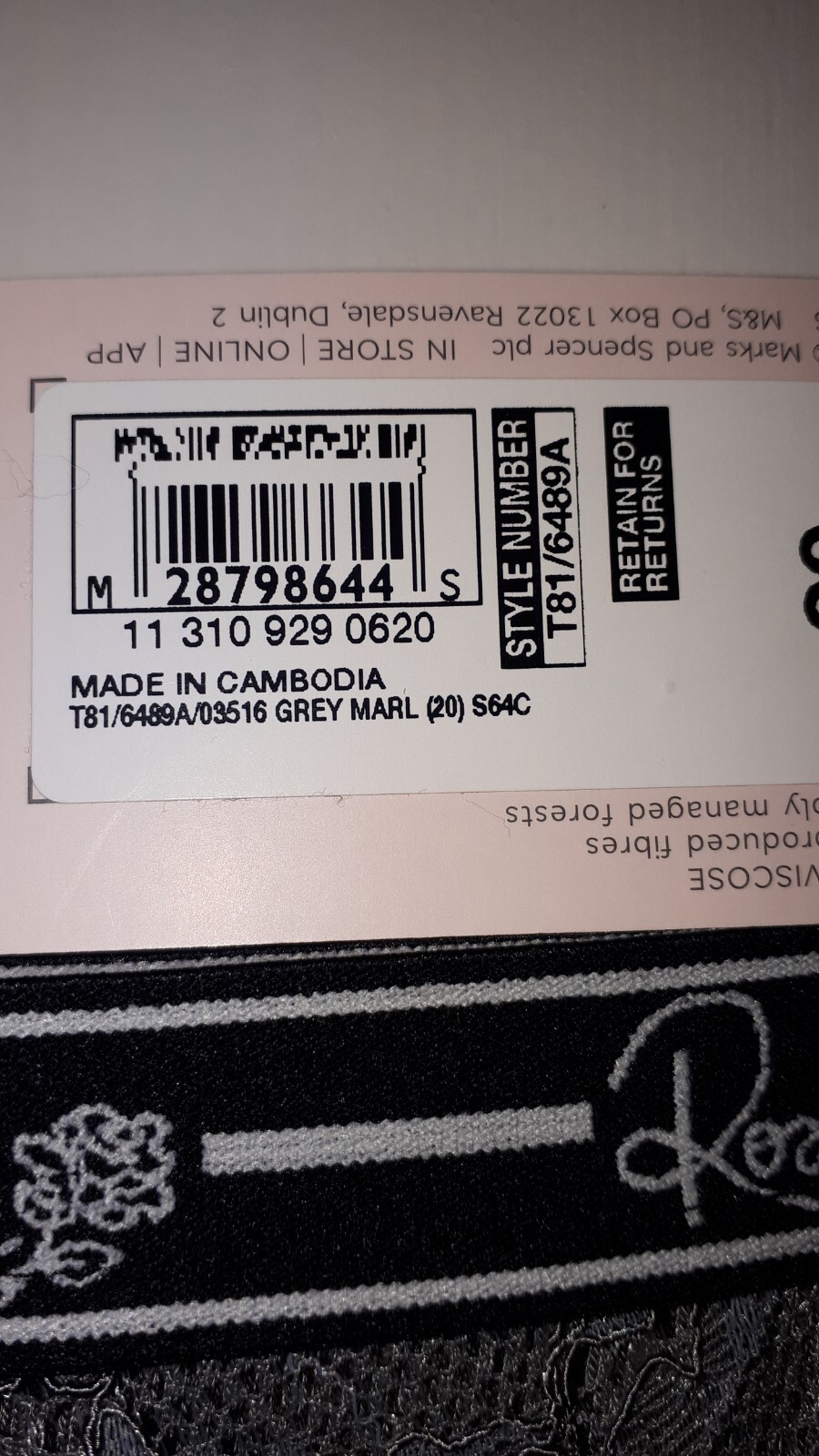 Women’s M&S Rosie Lounge Grey Marl Brazillian Knickers UK Size 20 BNWT