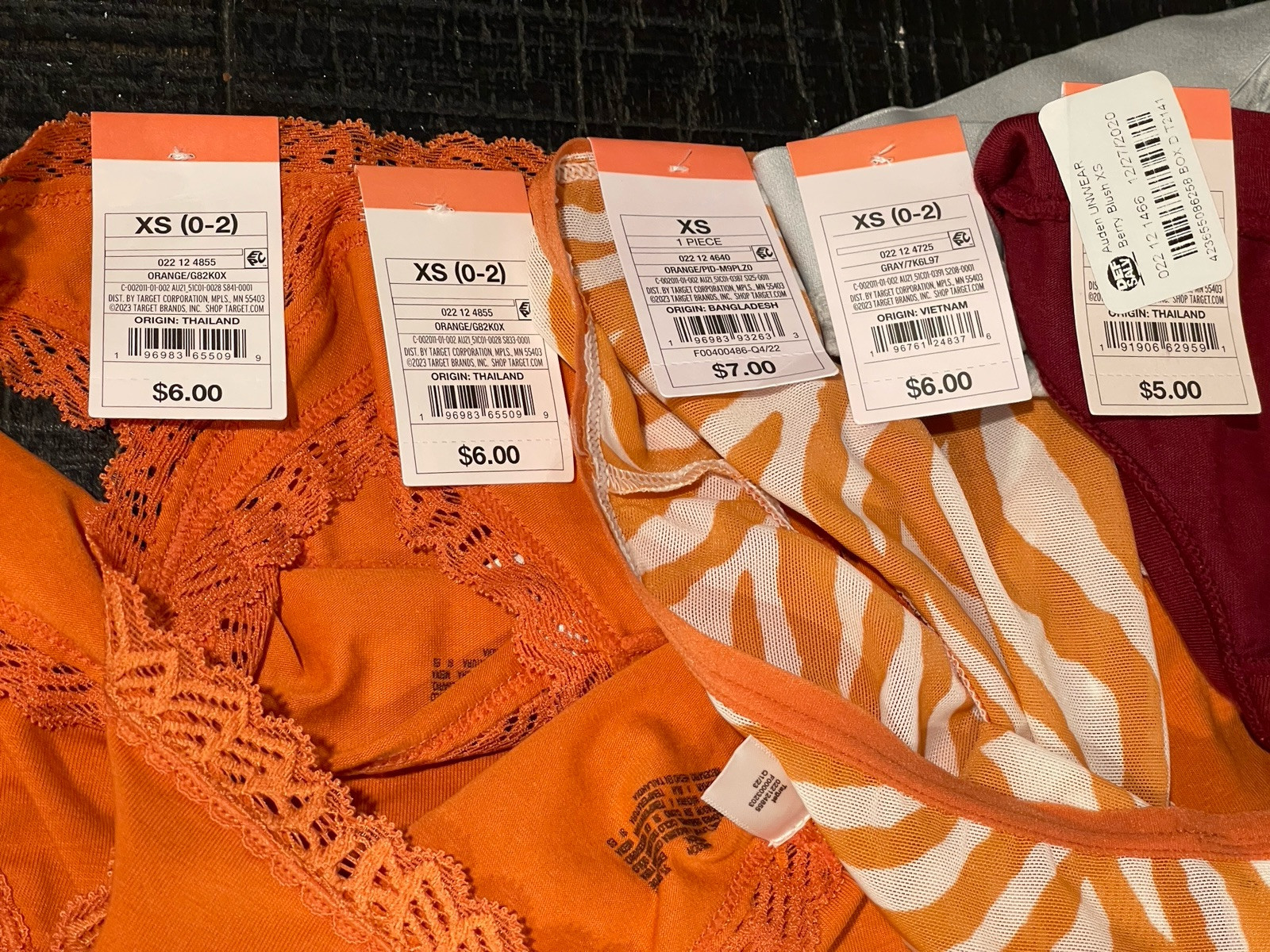NWT Auden Variety Style & Colors 5 Pairs Of Panties Size XS