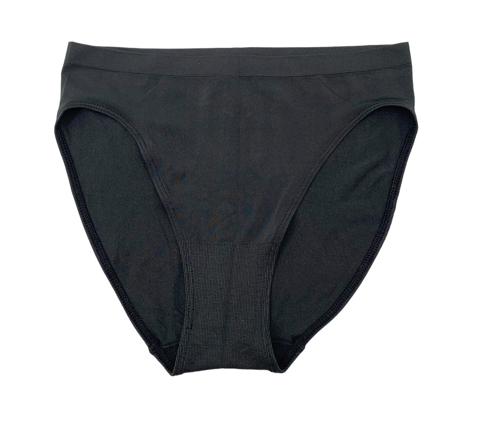 Y2K VTG Victoria’s Secret Brief Second Skin Panty Black 90s High Cut Lycra Med
